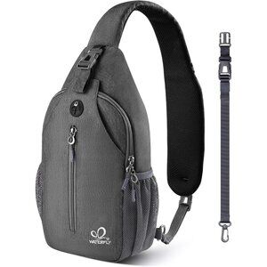 Stylish Crossbody Sling Backpack with Adjustable Strap & Earphone Access